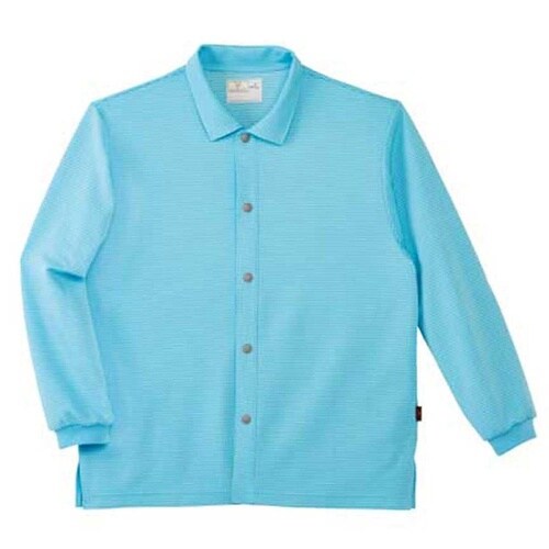 前開きシャツ アクアブルー LL(身丈7