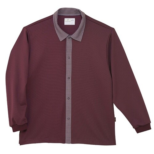 前開きシャツ ワイン L(身丈70cm)