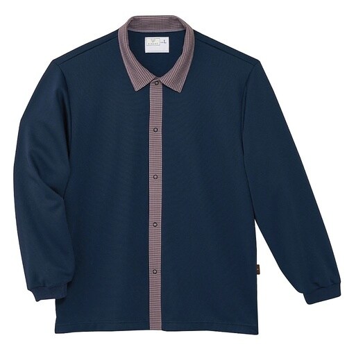 前開きシャツ ネイビー LL(身丈72c