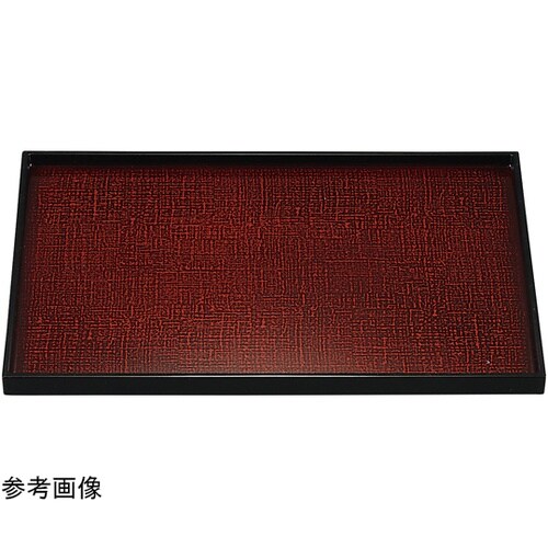 尺3 平成長手布目盆 溜カスリ天黒SL