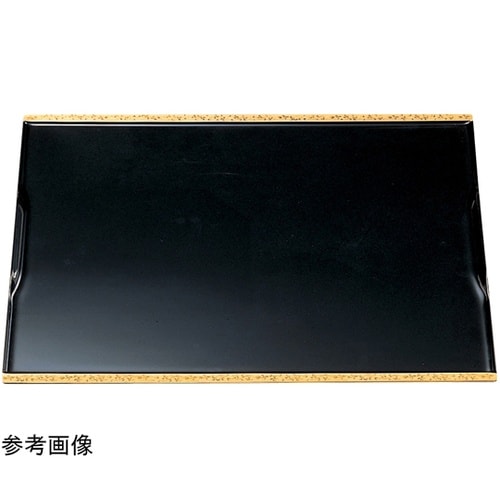 尺3 古都懐石盆 黒渕金唐草SH塗 15