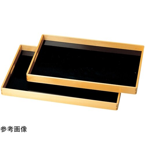 木)2尺 脇取盆 黒目はじき渕白木 17