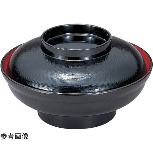 5.5寸 大輪浅型丼 黒ハジキ刷毛目 内