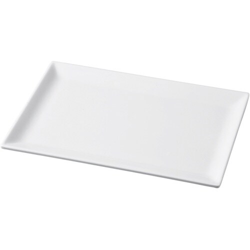 27cm 幅広長角スクエアプレート 白グ