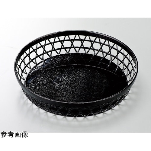 ABS40cm 竹丸かご 総黒・内クリヤ
