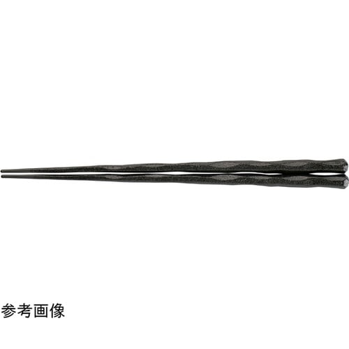 PBT24cm 六角一刀彫箸 黒乾漆 9