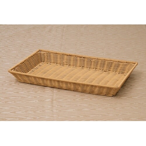 PP長角バスケット 1/1アイボリー(浅