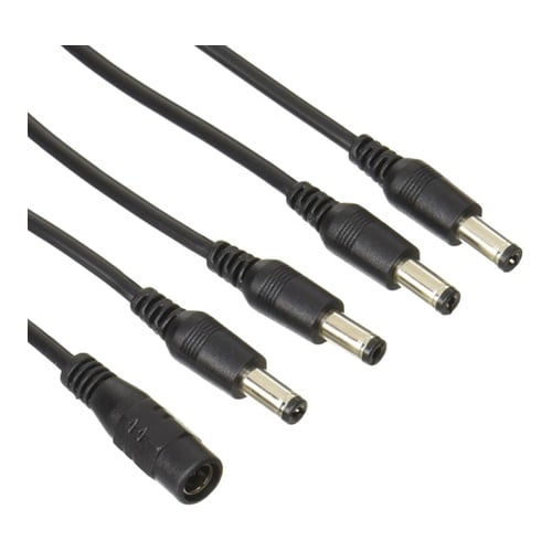 防犯カメラアクセサリー 電源4分岐ケーブ