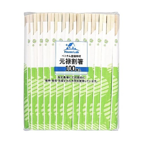 HouseLab 元禄割箸 袋入り 1箱