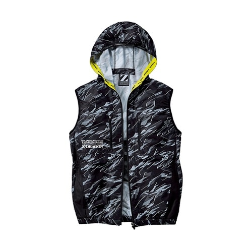 空調服ベスト ブラックカモフラ 5L 7