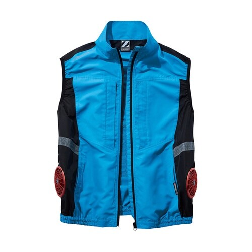 空調服半袖ブルゾン ライトブルー L 7