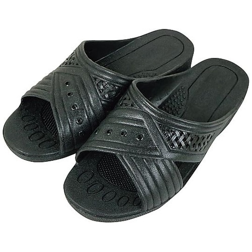 紳士シャワーサンダル 前あき ブラック