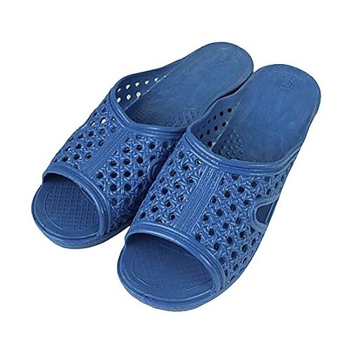 婦人シャワーサンダル 前あき ブルー T