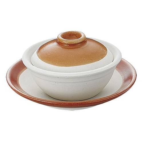 素焼品味小砂鍋用受皿 茶塗 453189