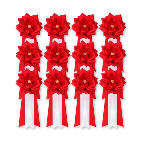 【リボンバラ徽章】 リボン徽章 中 赤