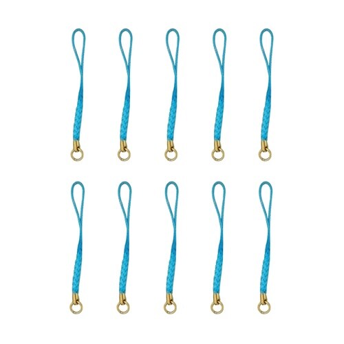 カン付根付紐 8cm 青 1組(10本入