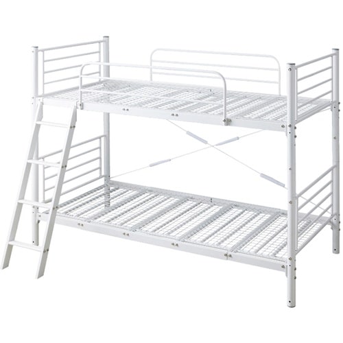 頑丈&安全設計の2段パイプベッド WH