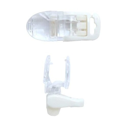 フィッシュクリップ 16個 クリア×白