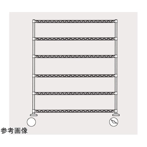 配膳カート ワイヤーシェルフ6段 奥行6