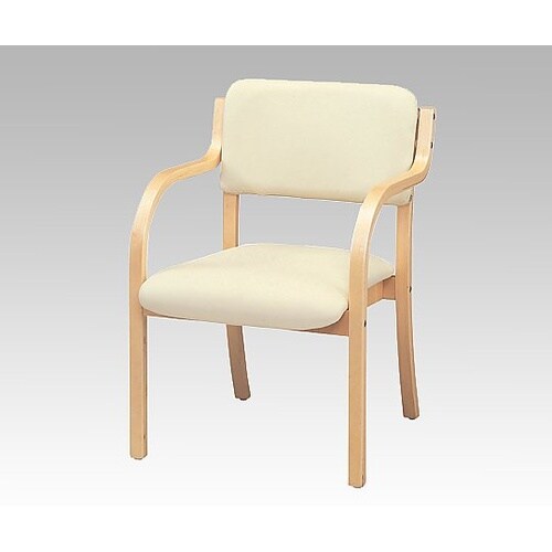 木製スタッキングチェア 合皮張り(アーム