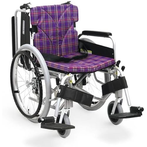 車いす(自走用・アルミ製)背折れ式