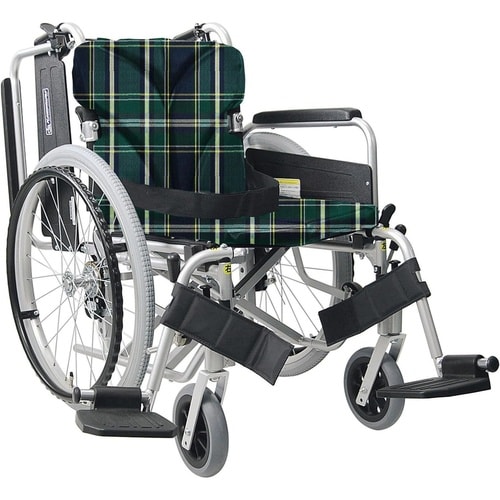 車いす(自走用・アルミ製)背折れ式