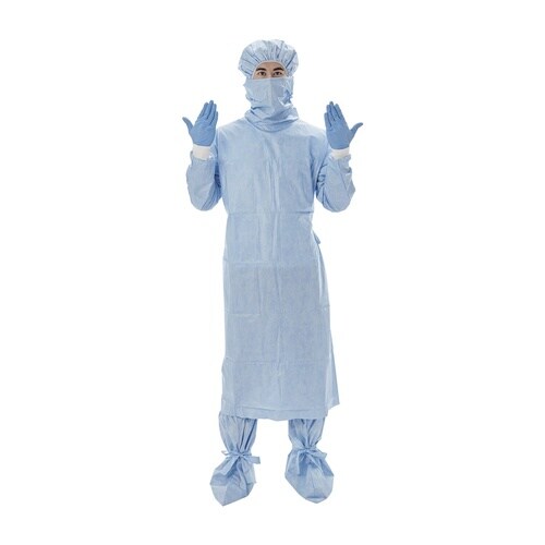 マスク付きケミカルバリアガウンL