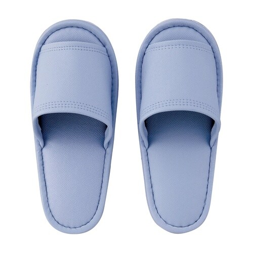 レザー風外縫いスリッパ