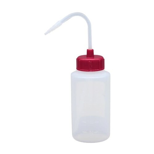 カラーキャップ付洗浄瓶(広口)