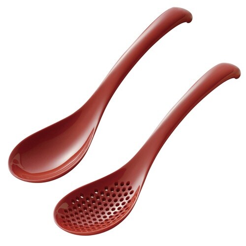 いろいろ使えるレンゲスプーンセット 大 レッド