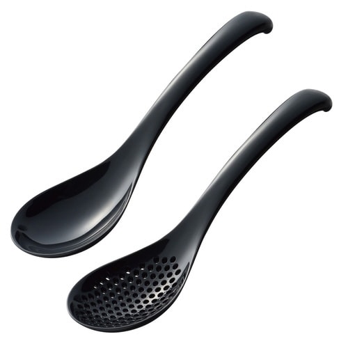 いろいろ使えるレンゲスプーンセット 大 ブラック