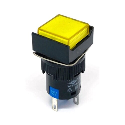 照光式プッシュスイッチ 角型 黄色 モー