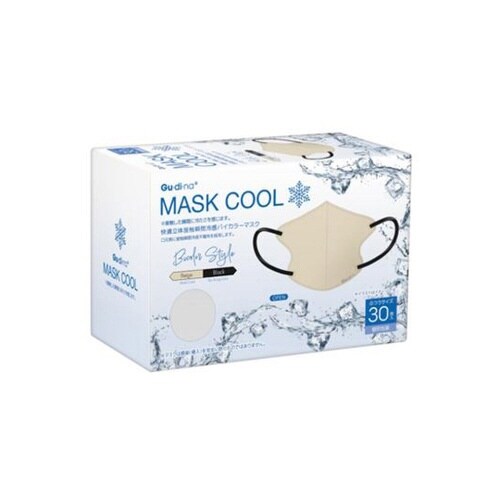 ベージュ グディナ立体接触冷感バイカラー