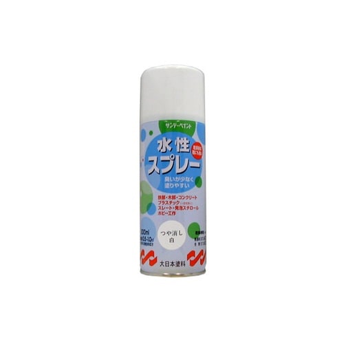 水性スプレー つや消し白 300ml