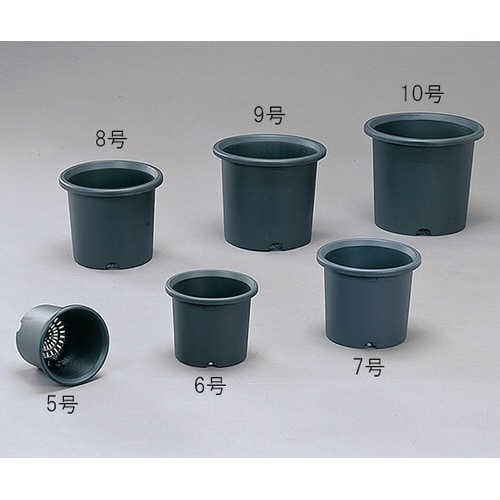 5ゴウ 菊鉢 グレー