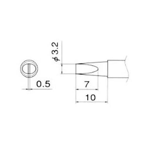 3.2mm 交換用こて先 EA304A