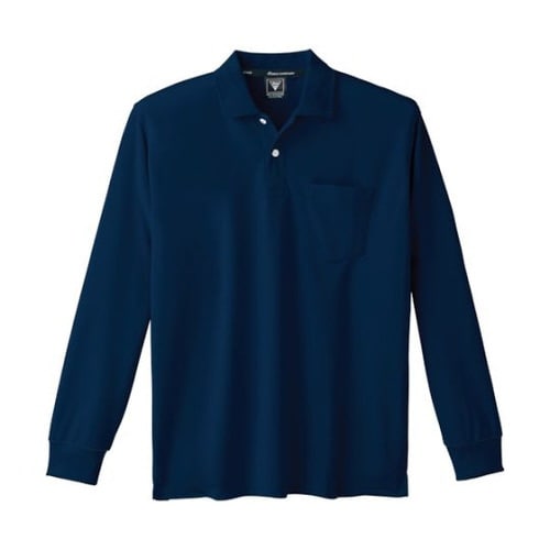 長袖ポロシャツ 紺 M 6035−10−
