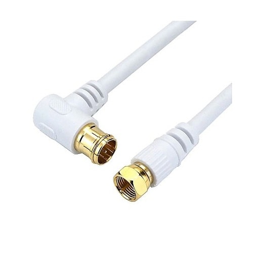 ケーブル 1.5m 白 F型差込式ネジ式