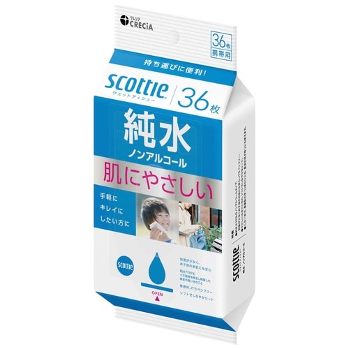 スコッティウェットティシュー 純水ノンアル 36枚