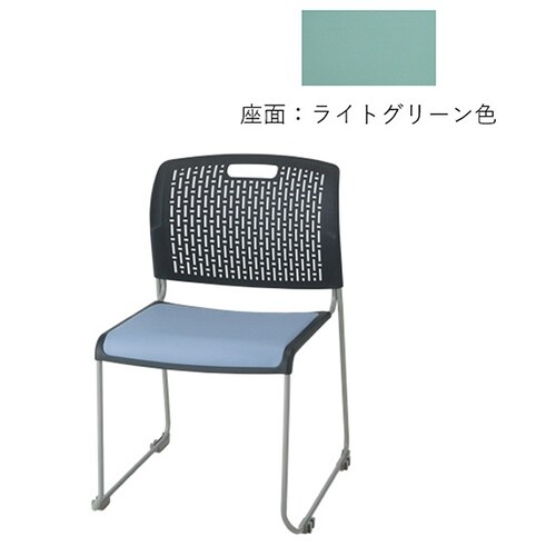 ミーティングチェアYOK1662V Lグリーン5脚