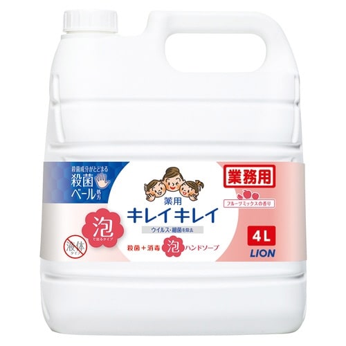 キレイキレイ薬用泡ハンドSフルーツM詰替4L×3