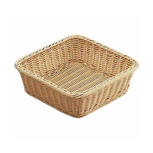 PP製バスケット 30cm角 ナチュラル
