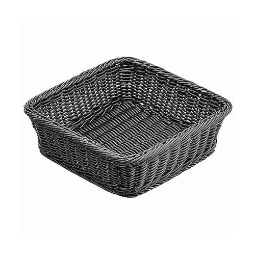 PP製バスケット 30cm角 ブラック