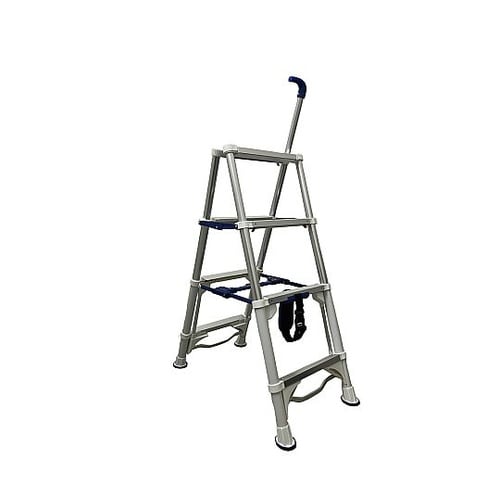 伸縮式4段アルミ脚立 手すり付き 998