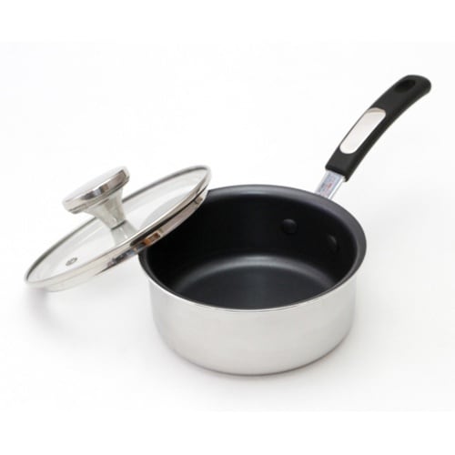 片手鍋 14cm IH対応 ガラス蓋付き