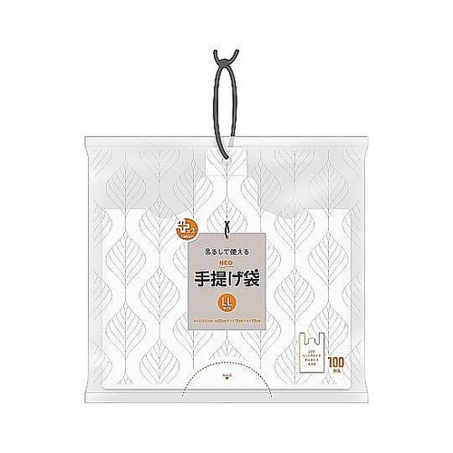 ポリ袋 LL 100枚入り 手提げ 紐付
