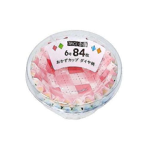 おかずカップ ダイヤ柄 6号 84枚入
