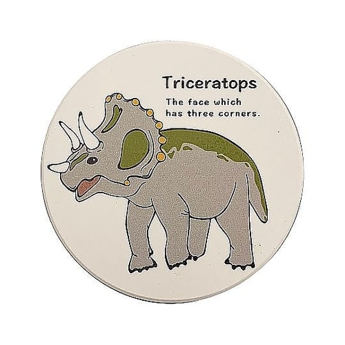 コースター 9cm 吸水 恐竜 陶器 ト