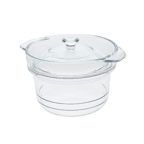 電子レンジ調理鍋 18cm 耐熱ガラス製