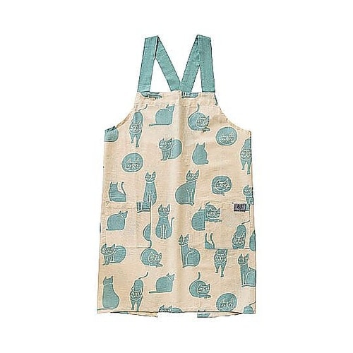 エプロン おかべてつろう ネコ 綿100